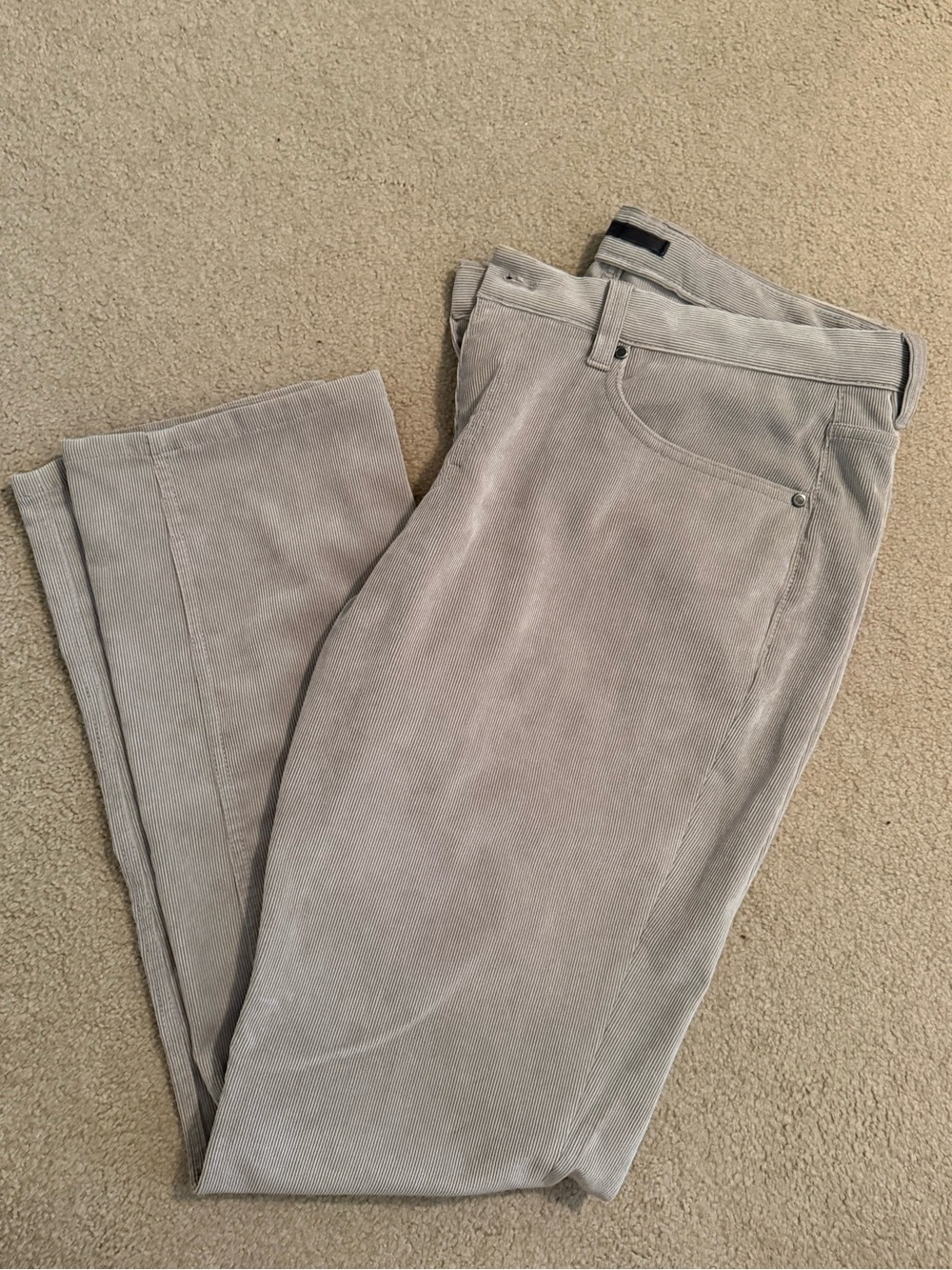 Saks Fifth Avenue Men Grey Corduroy Pants